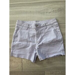 Sonoma Lavender Purple Utility Shorts Raw Hem Size 12 High Rise NWOT
